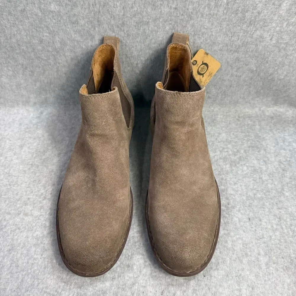 Born Men Chelsea Boots Size 12 Brody Brown Suede Pull On Dress Shoes Comfort NWT